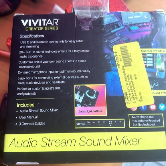 VIVITAR CREATOR SERIES AUDIO STREAM SOUND MIXER 🔈🎧💕💌 Free Shipping! - Picture 4 of 4